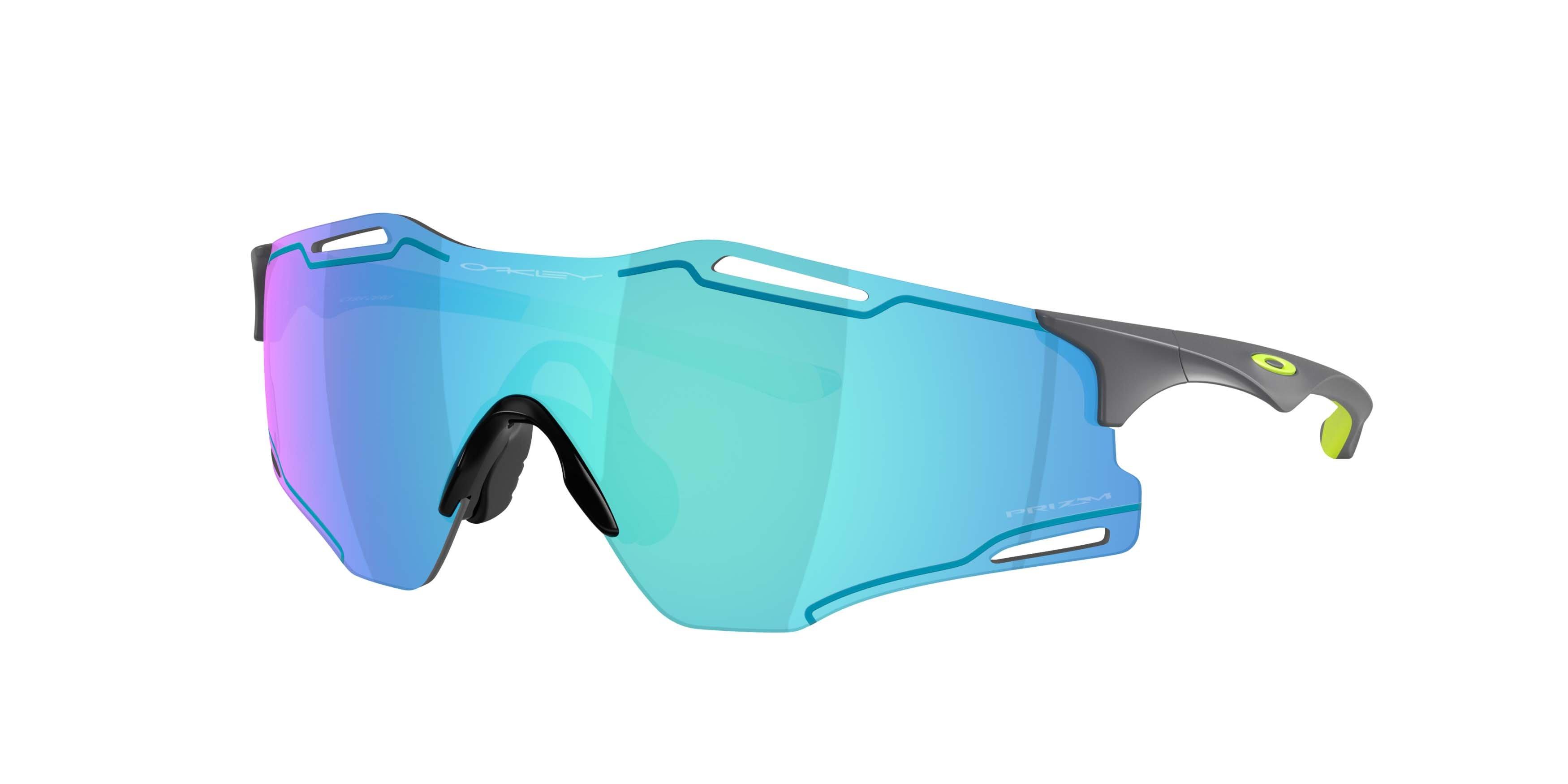 Oakley Cyber Zero Prizm Sapphire Sunglasses - Matte Carbon - GREY/BLUE